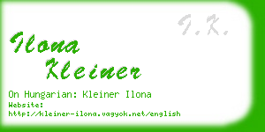 ilona kleiner business card